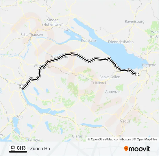 CH3 Train Line Map