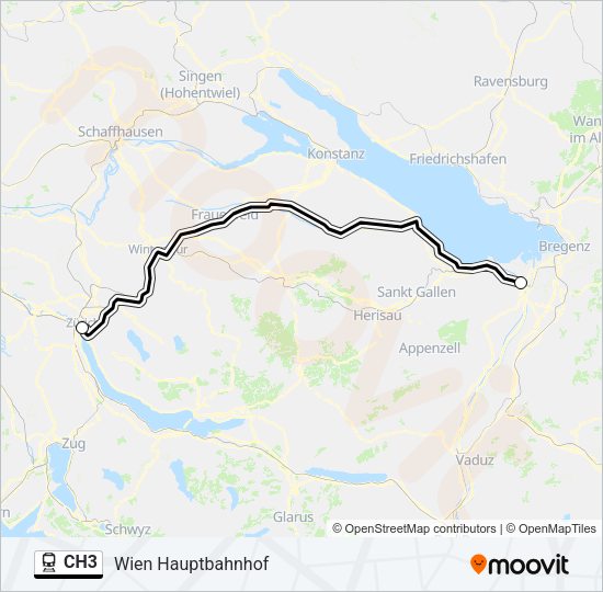 CH3 Train Line Map