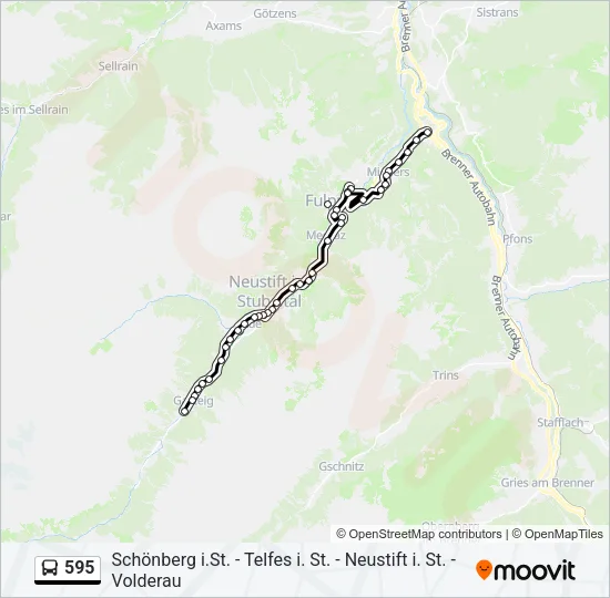 595 Bus Line Map