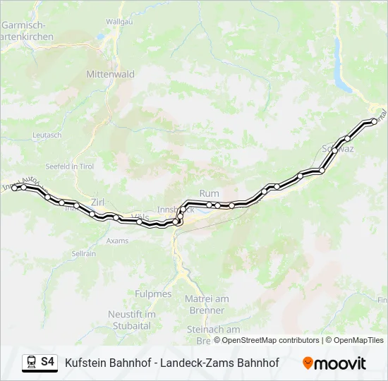 S4 Train Line Map
