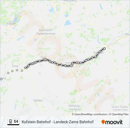 S4 Train Line Map