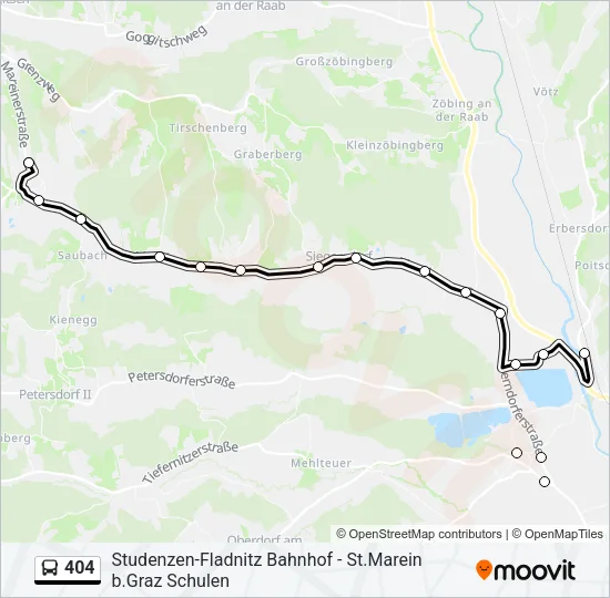 404 Bus Line Map