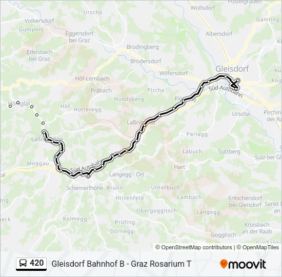 420 Bus Line Map