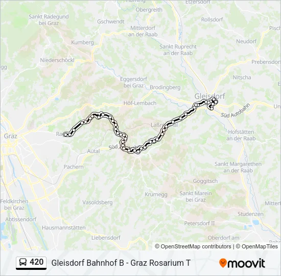 420 Bus Line Map