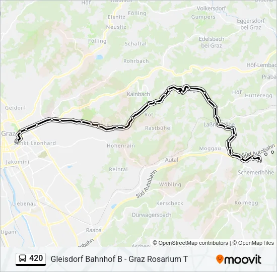 420 Bus Line Map