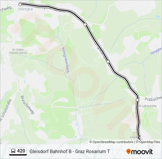 420 Bus Line Map