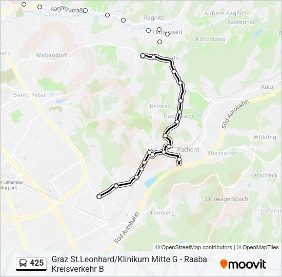 425 Bus Line Map