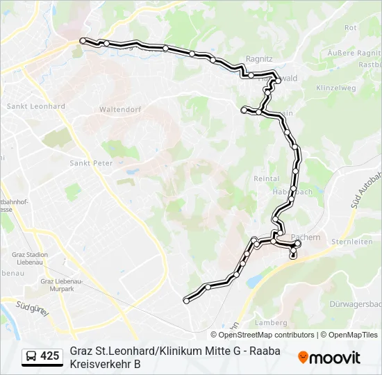 425 Bus Line Map