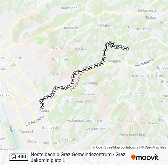 430 Route: Schedules, Stops & Maps - Laßnitzhöhe Mittelschule (Updated)