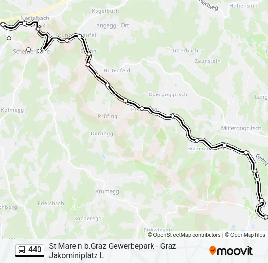 440 Bus Line Map