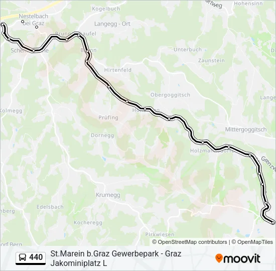 440 Bus Line Map