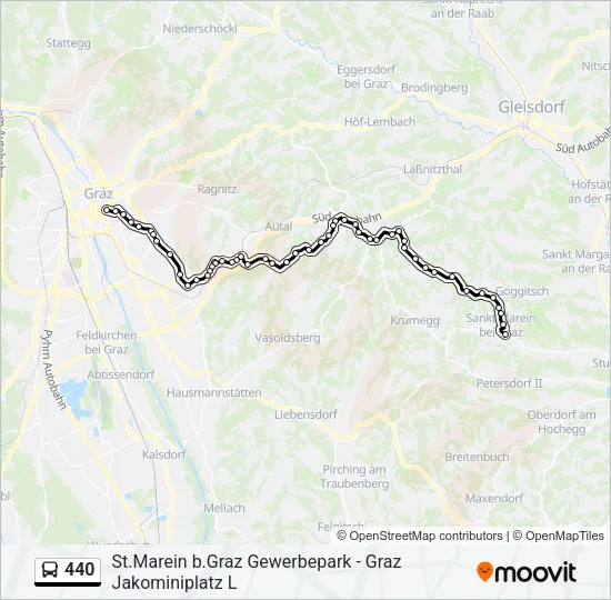 440 Bus Line Map