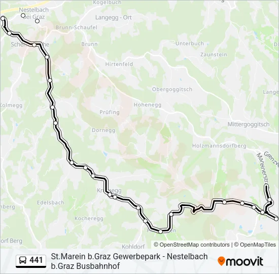 441 Bus Line Map
