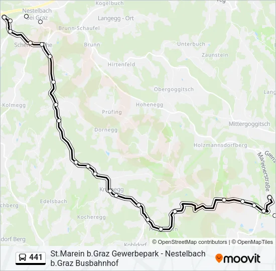 441 Bus Line Map