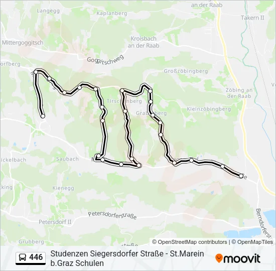 446 Bus Line Map