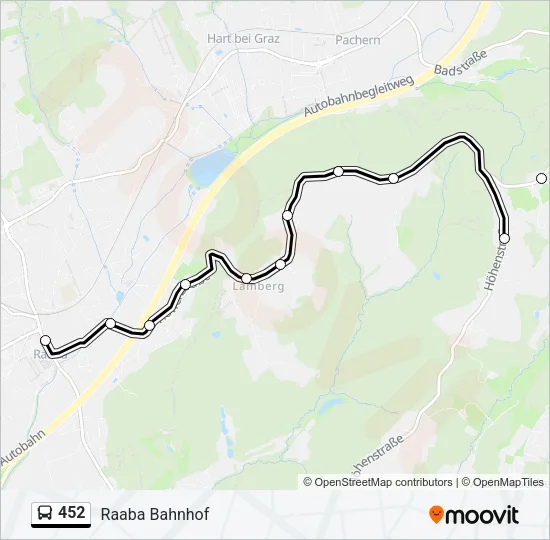 452 Bus Line Map