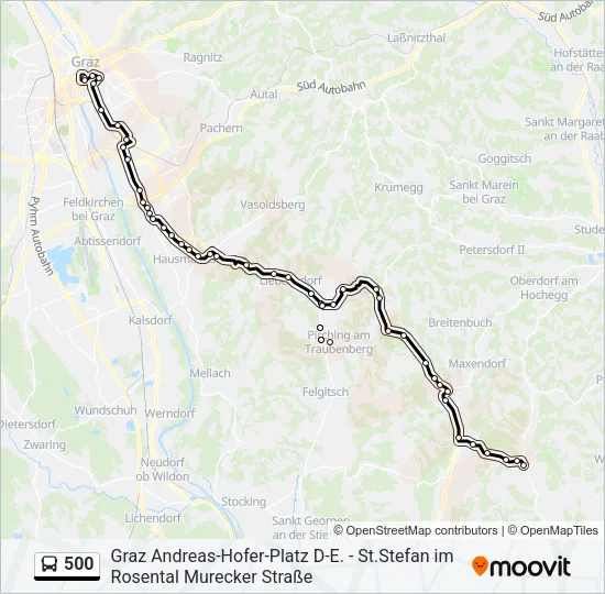 500 Bus Line Map