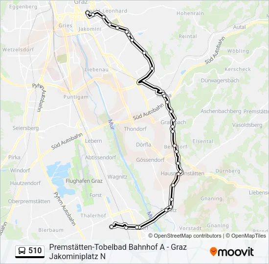 510 Bus Line Map