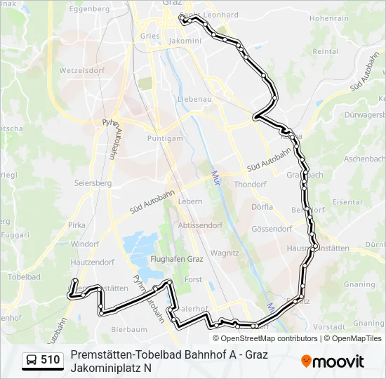 510 Bus Line Map
