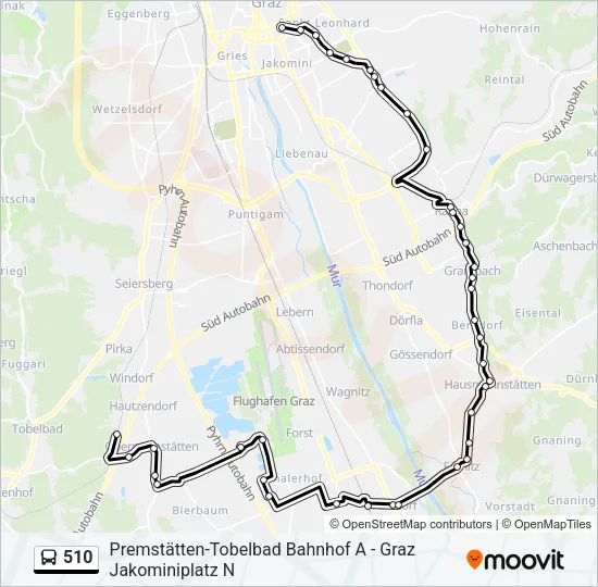 510 Bus Line Map