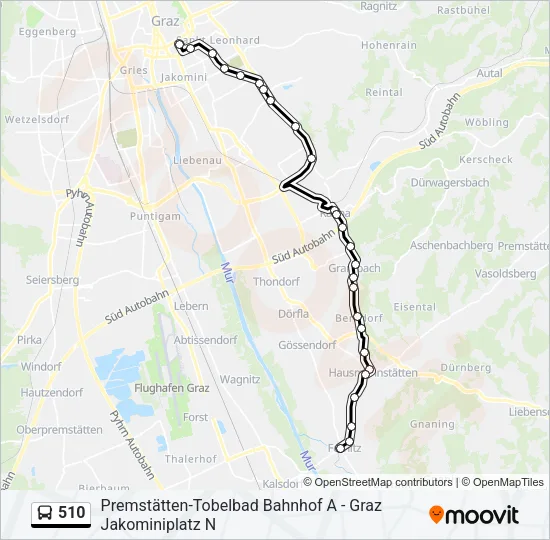 510 Bus Line Map