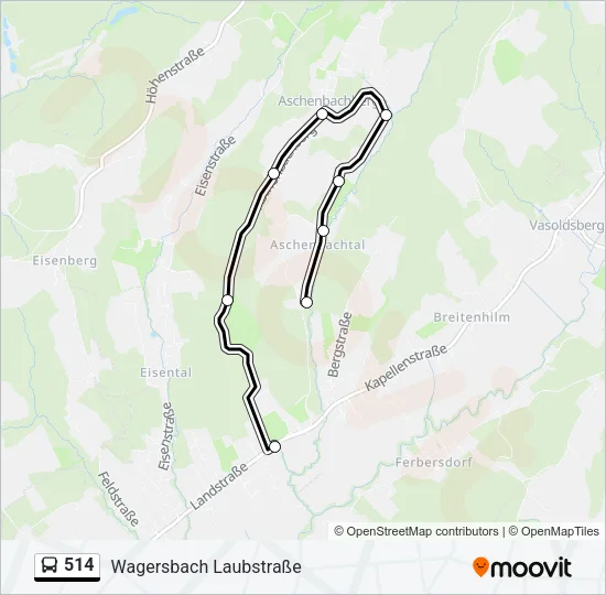514 Bus Line Map
