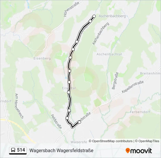 514 Bus Line Map