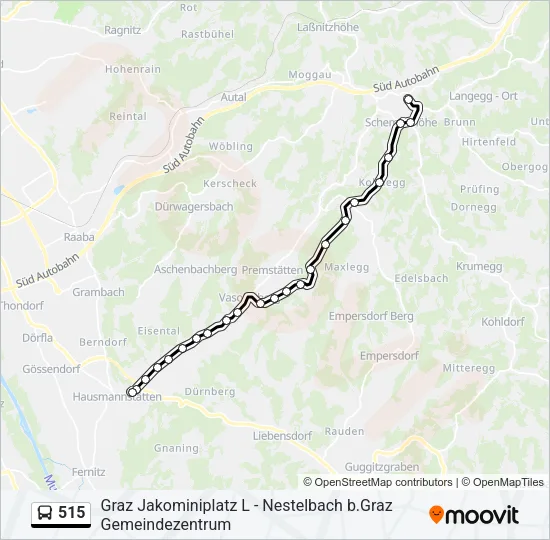 515 Bus Line Map