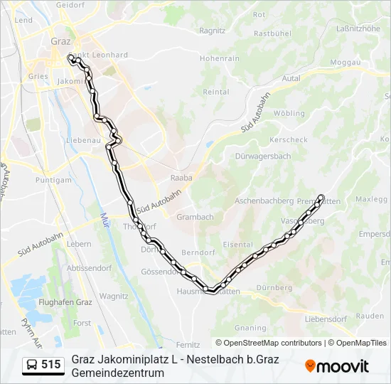 515 Bus Line Map