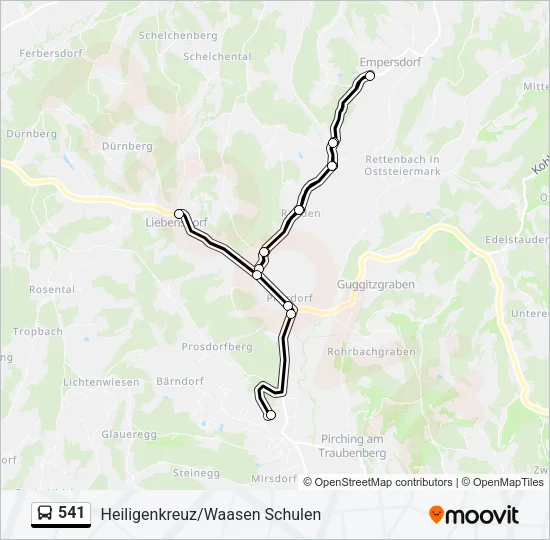541 Bus Line Map