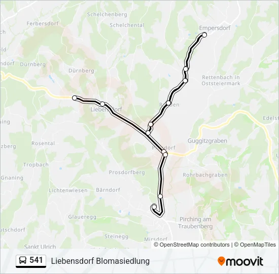 541 Bus Line Map