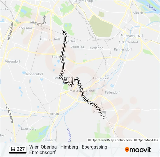 227 Bus Line Map
