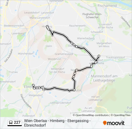 227 Bus Line Map