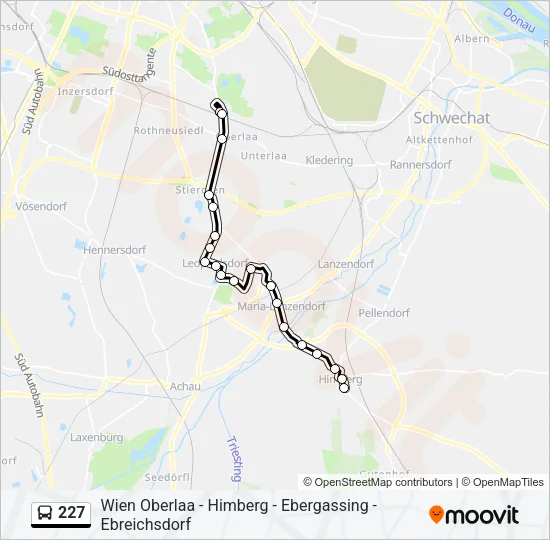 227 Bus Line Map