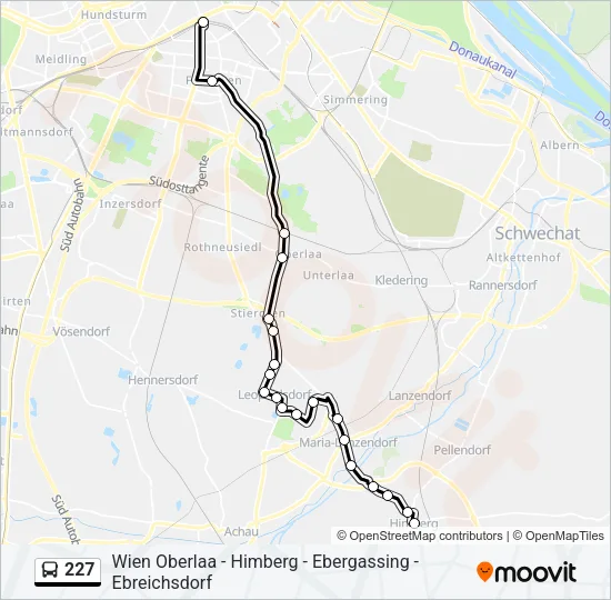 227 Bus Line Map