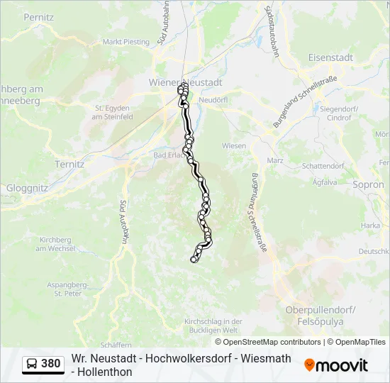 380 Bus Line Map