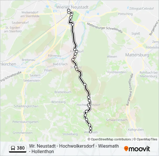 380 Bus Line Map