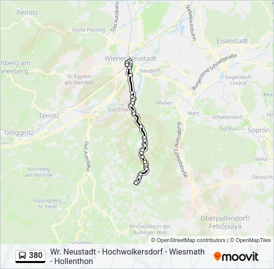 380 Bus Line Map