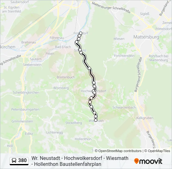 380 Bus Line Map