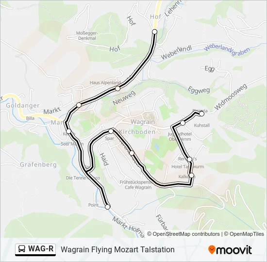 WAG-R Bus Line Map