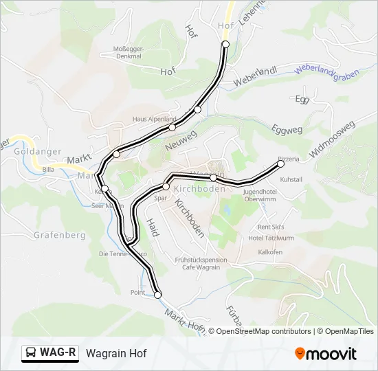 WAG-R Bus Line Map