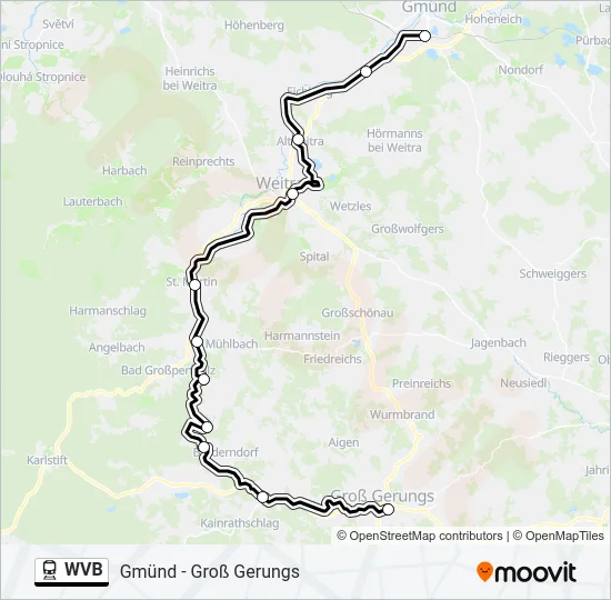 WVB Train Line Map