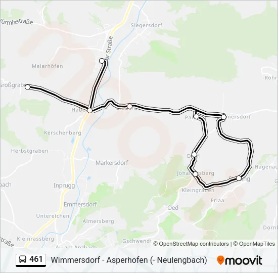 461 Bus Line Map