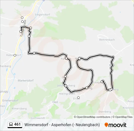461 Bus Line Map