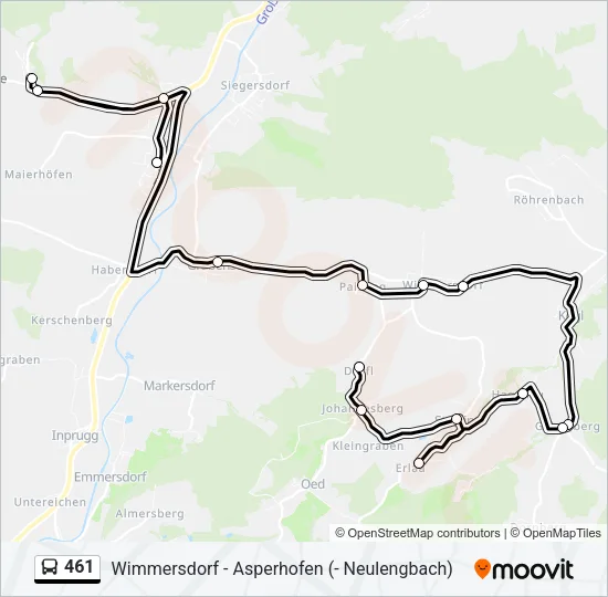 461 Bus Line Map