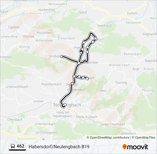 462 Bus Line Map