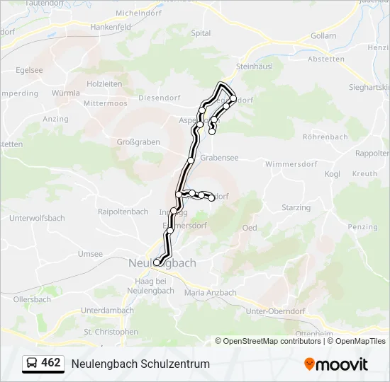 462 Bus Line Map