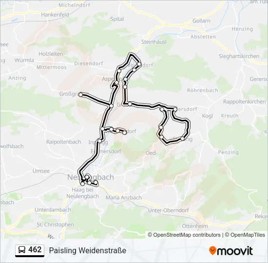 462 Bus Line Map