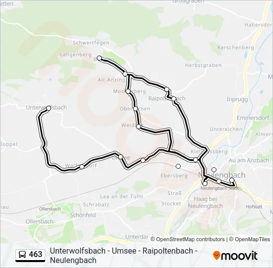 463 Bus Line Map