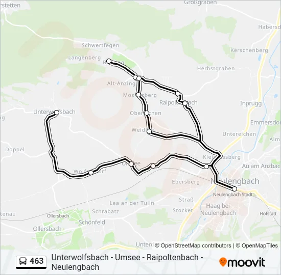 463 Bus Line Map